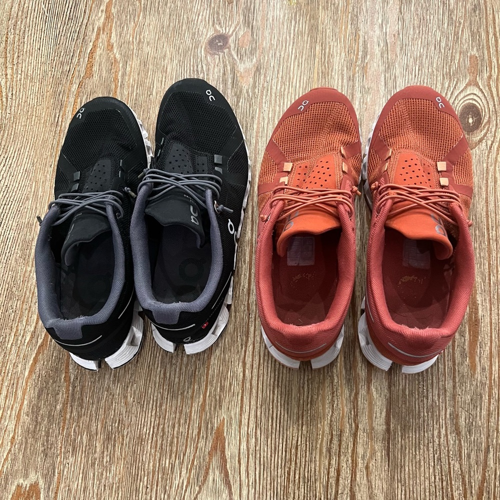 On Cloud Running Shoes - Black and Orange